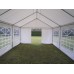 GAZEBO 10x4 ZINCATO PVC IMPERMEABILE - SERIE RINFORZATA COMPLETO - BIANCO